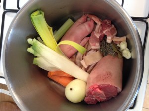 the base for the pork stock