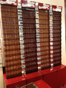 Flowing wall of chocolate
