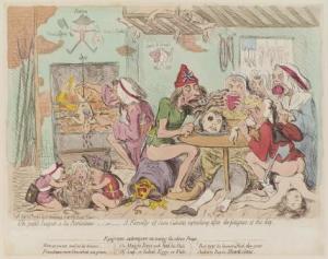 "Un Petit Souper à la Parisienne" - James Gillray print of Jacobin cannibal supper 