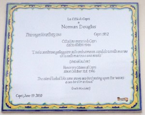 Norman Douglas plaque