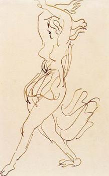 Antoine Bourdelle, Isadora Duncan dans l'attitude dite du "sursaut", vers 1909-11