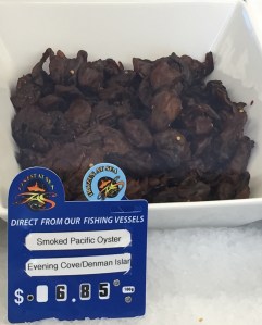 Smoked Pacific oysters from Finest at Sea, packed by Evening Cove Oysters, headquartered in Nanaimo.
